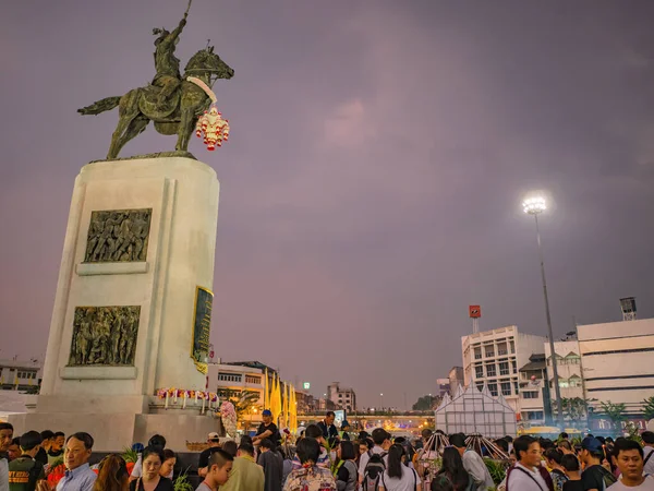 Bangkok Thailand December 2018 Unacquainted People Visit King Taksin Festival — Stock Photo, Image