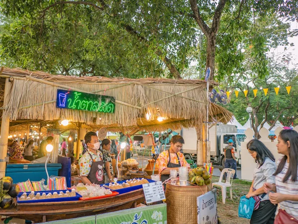 Bangkok Thailand Janeiro 2019 Desconhecido Pessoas Passeio Turístico Festival Turismo — Fotografia de Stock