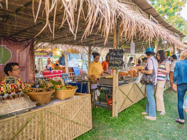 Bangkok Thailand Janeiro 2019 Desconhecido Pessoas Passeio Turístico Festival Turismo — Fotografia de Stock