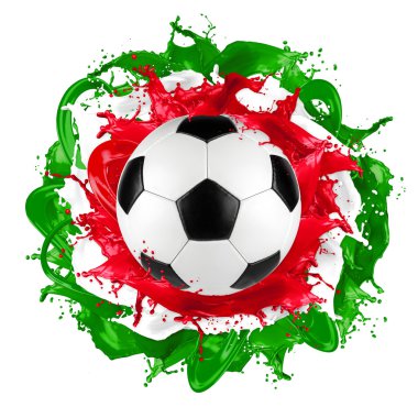 Retro Futbol topu Romanya bayrağı renk splash