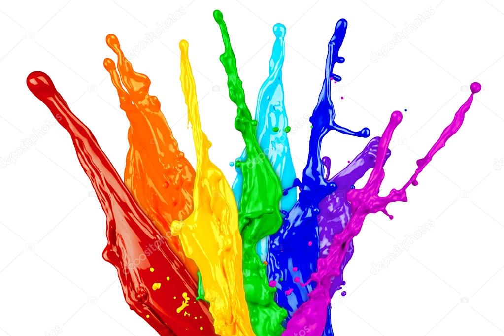 abstract color splash rainbow