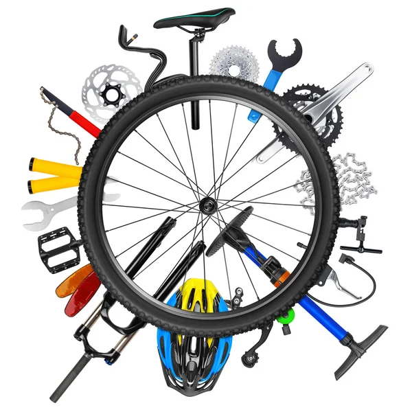 自行车轮概念 — 图库照片