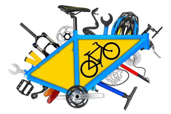 自行车框架概念 — 图库照片