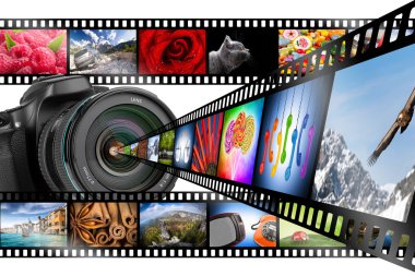 DSLR fotoğraf makinesi konsepti