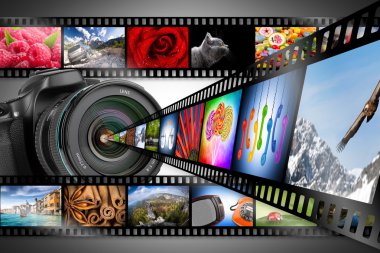 DSLR fotoğraf makinesi konsepti