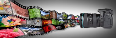 DSLR fotoğraf makinesi konsepti