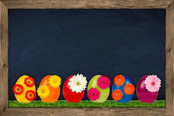 Velikonoční vajíčko tabuli — Stock fotografie