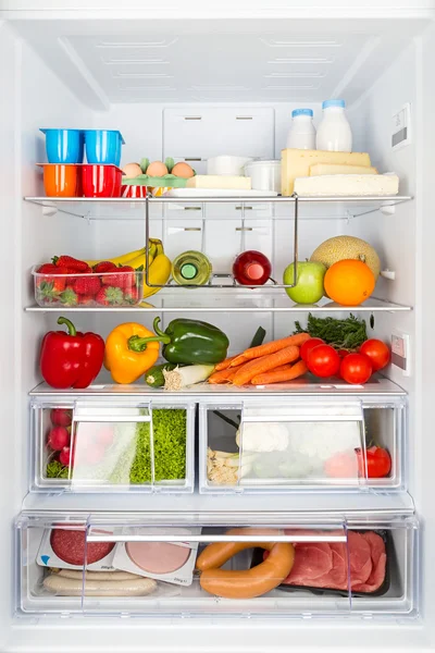 Filled refrigerator — Stock Photo, Image