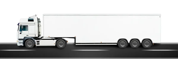 Beyaz kamyon — Stok fotoğraf