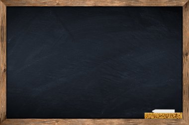 Blackboard ile sünger ve tebeşir