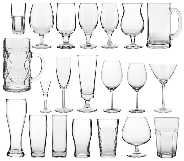 Empty glassware collection — Stock Photo, Image