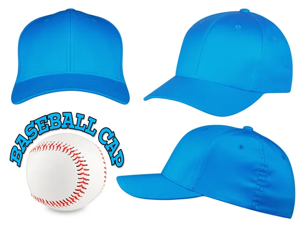 Light blue baseball cap set — Stock Photo, Image