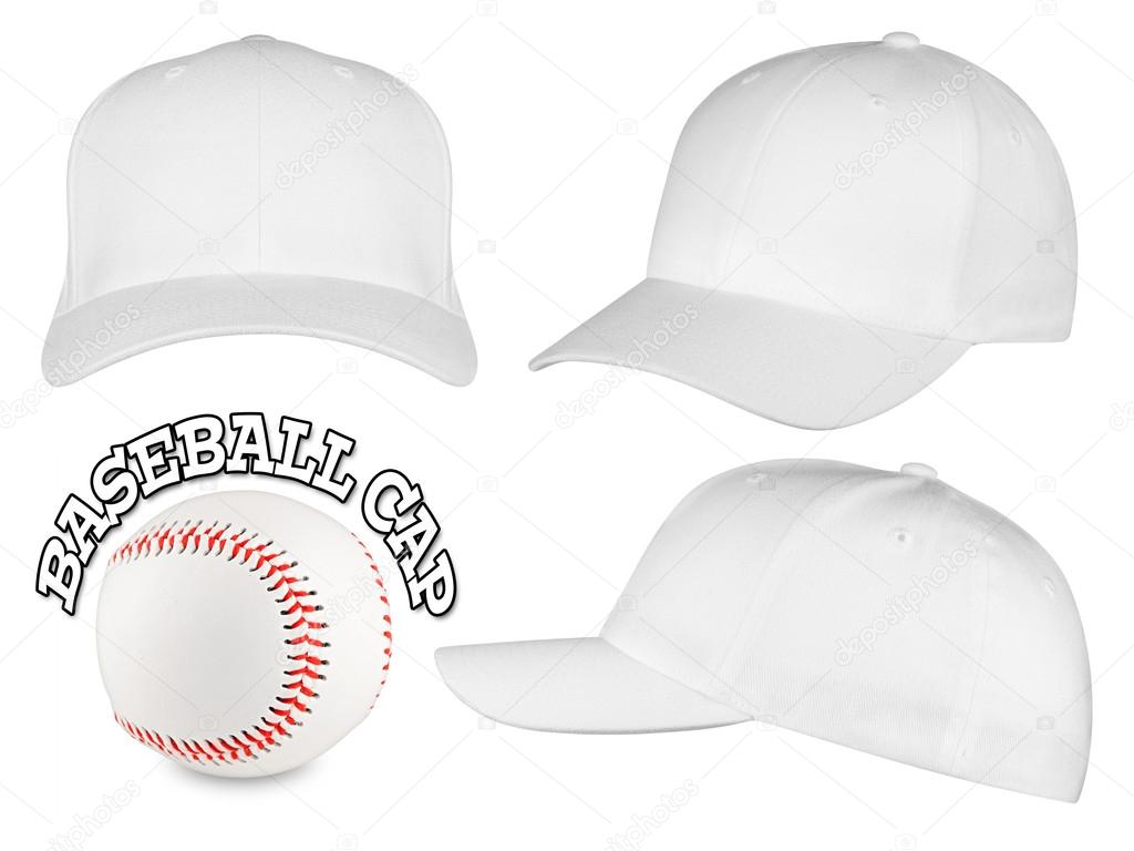 white baseball cap set