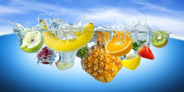 Fruchtspritzer Stockbild