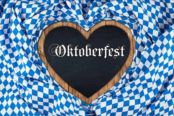 Oktoberfest heart blackboard — Stock Photo, Image
