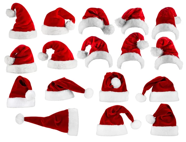 Grote santa hat collectie — Stockfoto