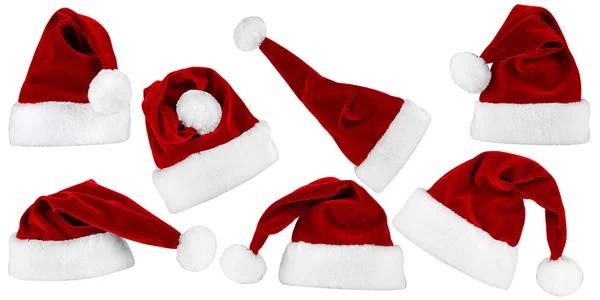 Santa şapka koleksiyonu — Stok fotoğraf