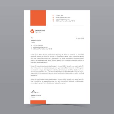 A4 Harf Başlığı Şablon Tasarımı