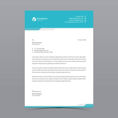 A4 Harf Başlığı Şablon Tasarımı