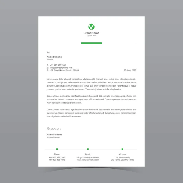 A4 Harf Başlığı Şablon Tasarımı