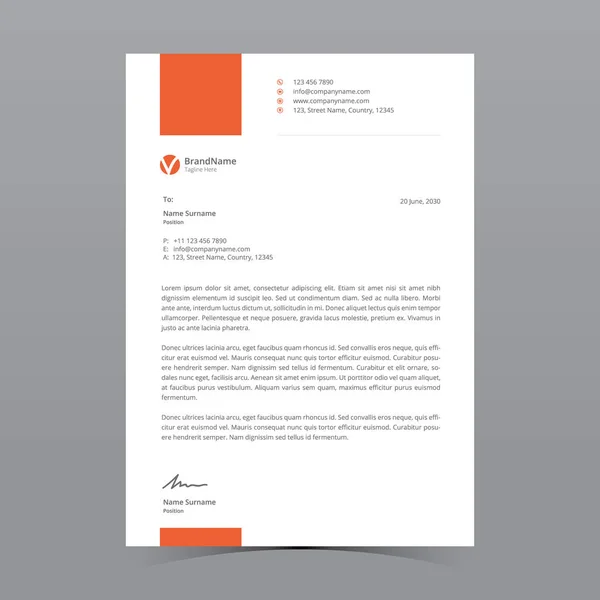 A4 Harf Başlığı Şablon Tasarımı