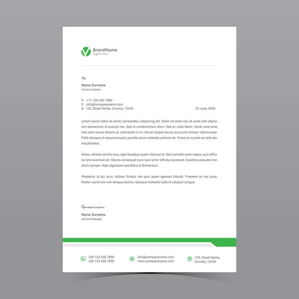 A4 Harf Başlığı Şablon Tasarımı