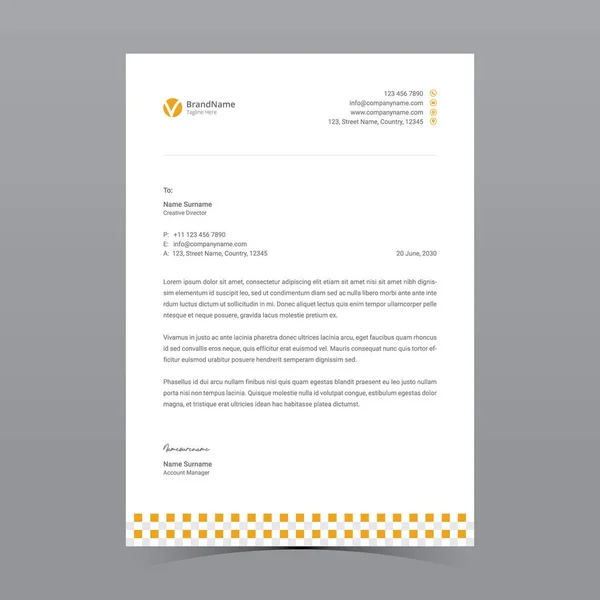 A4 Harf Başlığı Şablon Tasarımı