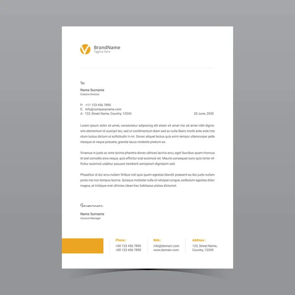 A4 Harf Başlığı Şablon Tasarımı