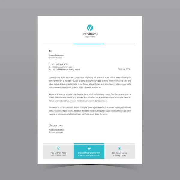 A4 Harf Başlığı Şablon Tasarımı