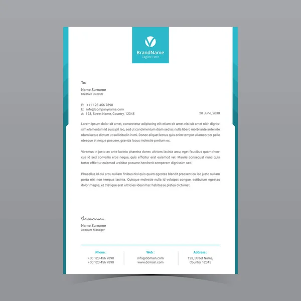 A4 Harf Başlığı Şablon Tasarımı