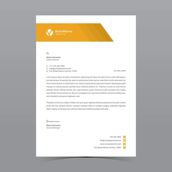 A4 Harf Başlığı Şablon Tasarımı