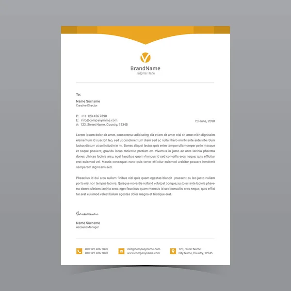 A4 Harf Başlığı Şablon Tasarımı