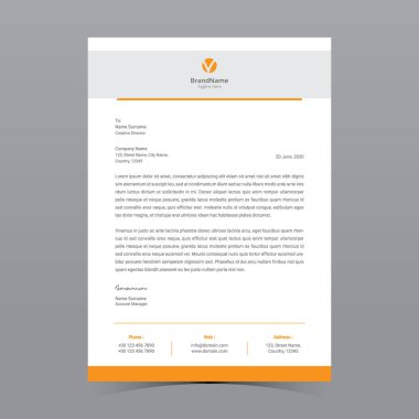 A4 Harf Başlığı Şablon Tasarımı