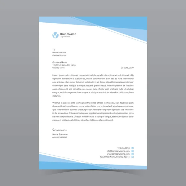 A4 Harf Başlığı Şablon Tasarımı