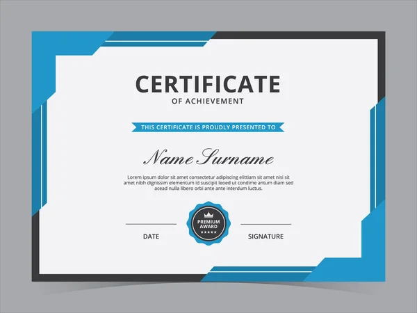 Modern Sertifika Şablonu Vektör Tasarımı