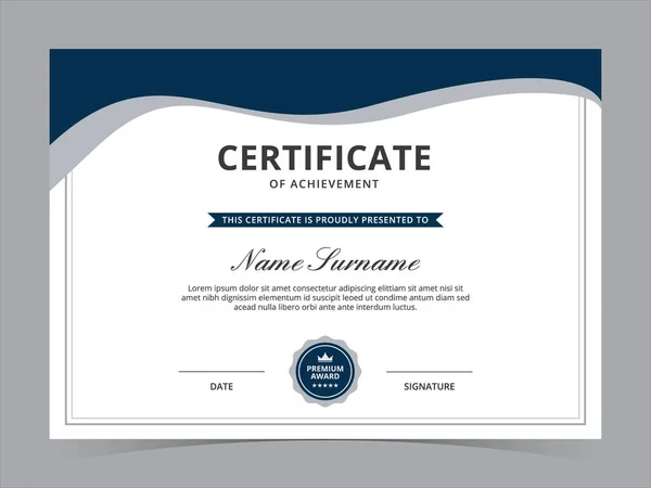 Modern Sertifika Şablonu Vektör Tasarımı