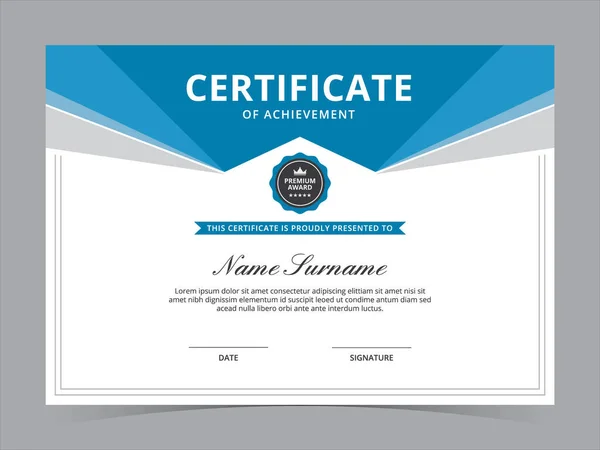Modern Sertifika Şablonu Vektör Tasarımı