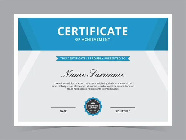 Modern Sertifika Şablonu Vektör Tasarımı