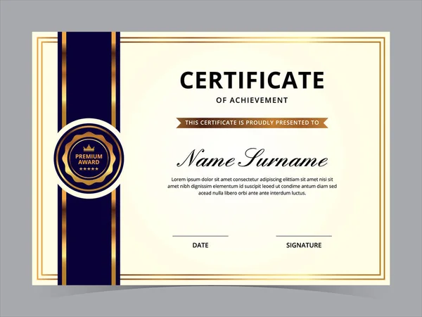 Modern Sertifika Şablonu Vektör Tasarımı