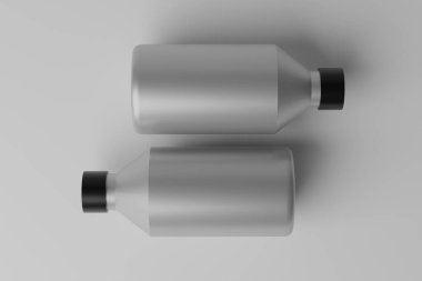 3D Illustration. Boş Şişe Model