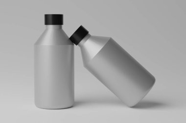 3D Illustration. Boş Şişe Model
