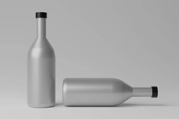 Ilustración Burla Botella Blanco — Foto de Stock