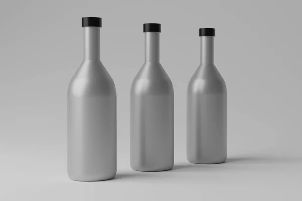 Ilustración Burla Botella Blanco —  Fotos de Stock