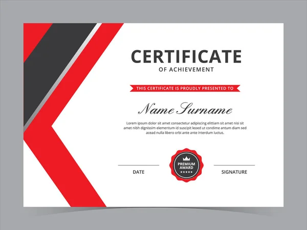 Modern Sertifika Şablonu Vektör Tasarımı