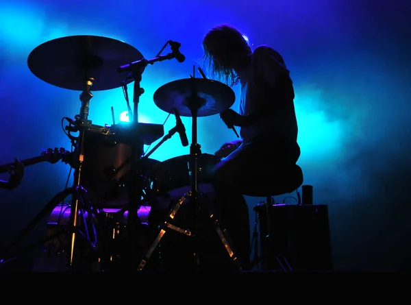 Bateri på konsert – stockfoto