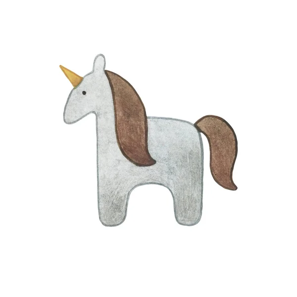 Kinderspielzeug Illustration Kinder Aquarell Spielzeug Aquarell Spielzeug Einhorn — Stockfoto