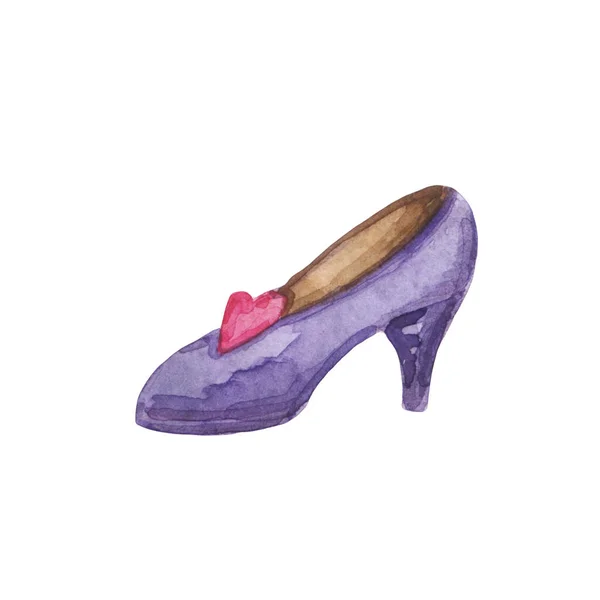 Les Chaussures Mariée Dessin Aquarelle Accessoire Mariage Décoration Festive — Photo