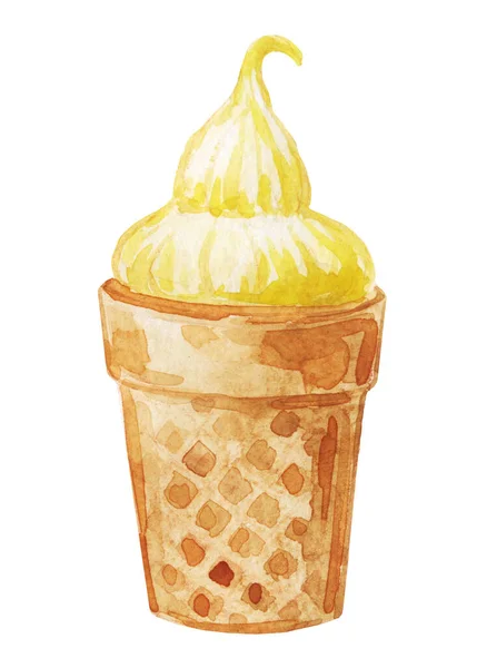 Dibujo Acuarela Delicioso Helado Paletas Con Almíbar Comida Para Cafés —  Fotos de Stock