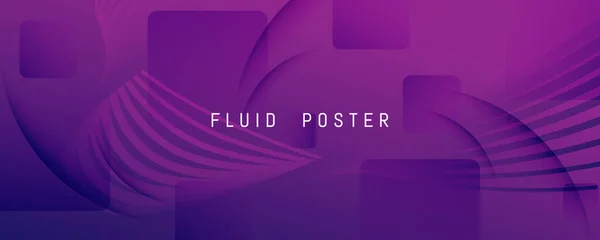 Fluido de fundo. Aterragem em forma de fluxo abstrato — Vetor de Stock