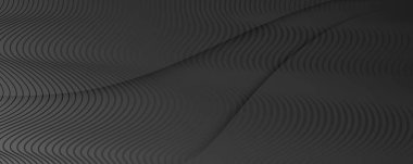 Siyah Dijital Arkaplan. Akış 3d şeritleri. Eğri